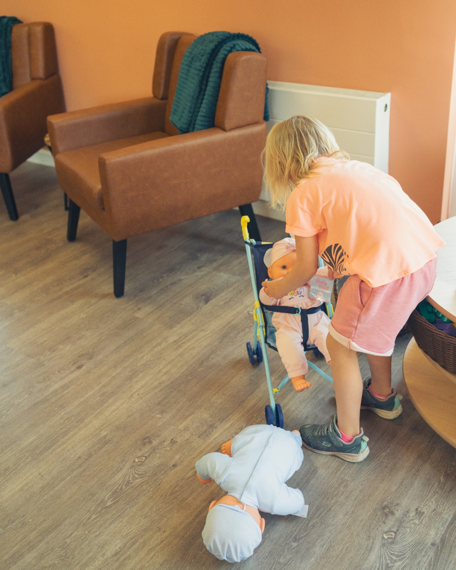 Little visitor & pram