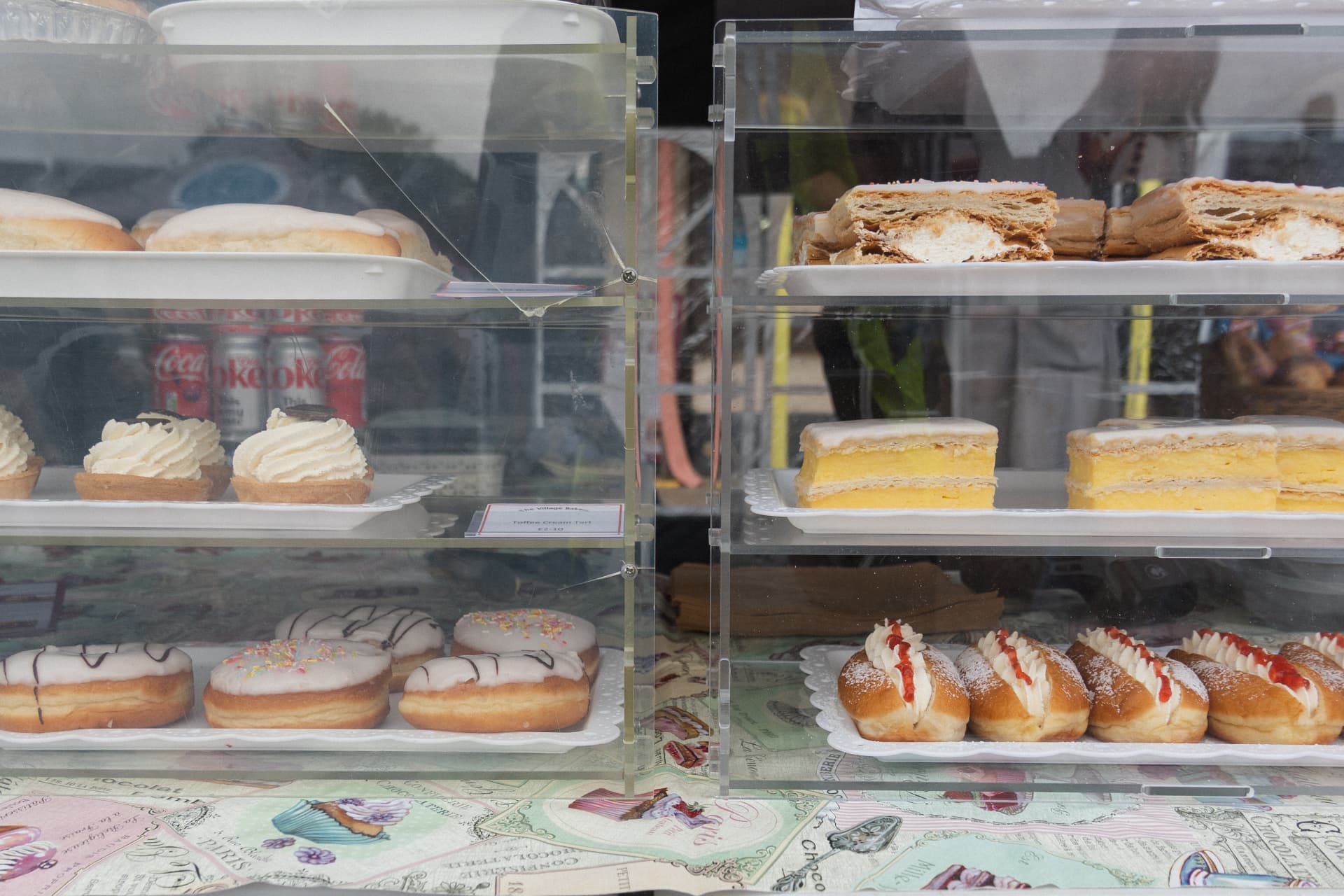 Cake stall — glass display