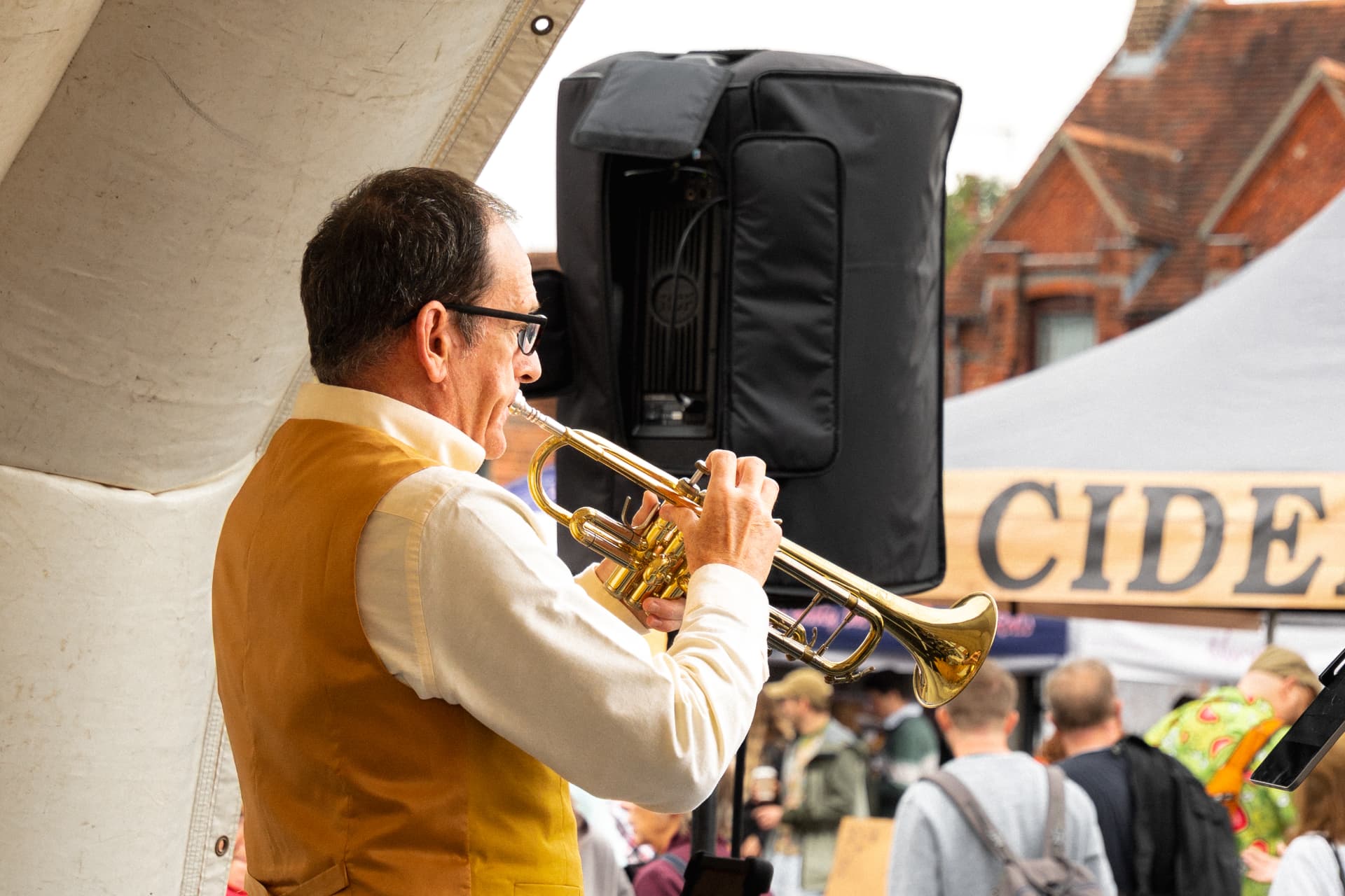 Trumpet on stage