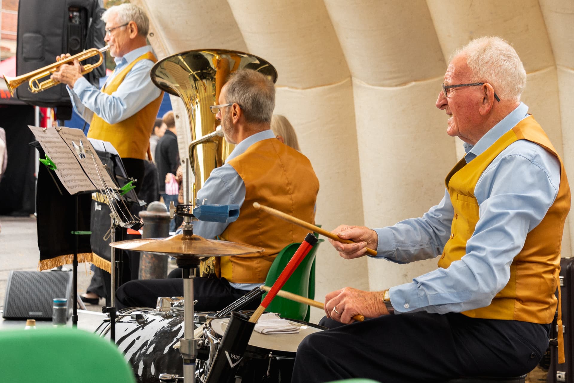 The band in full swing