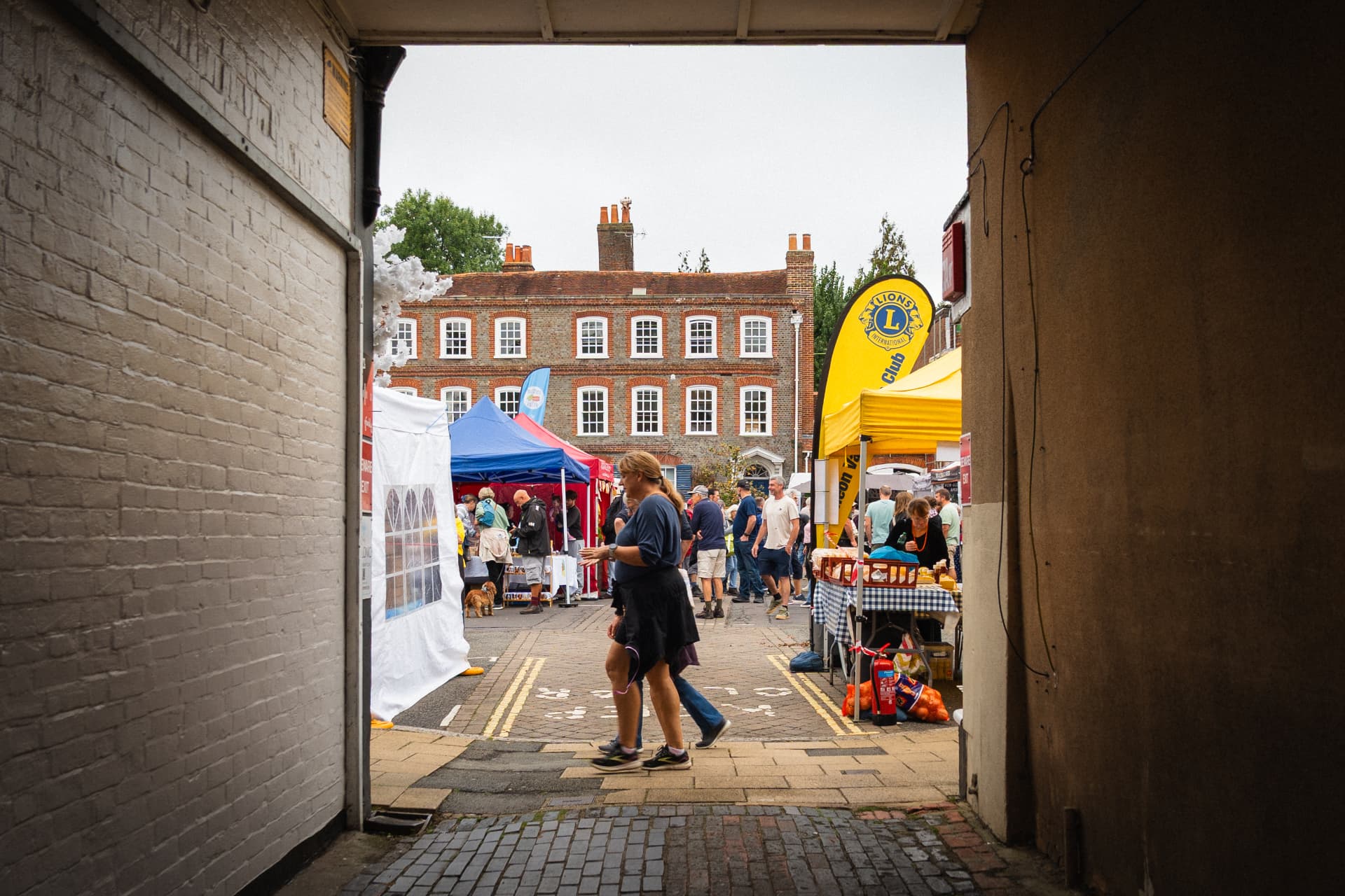 Through the archway